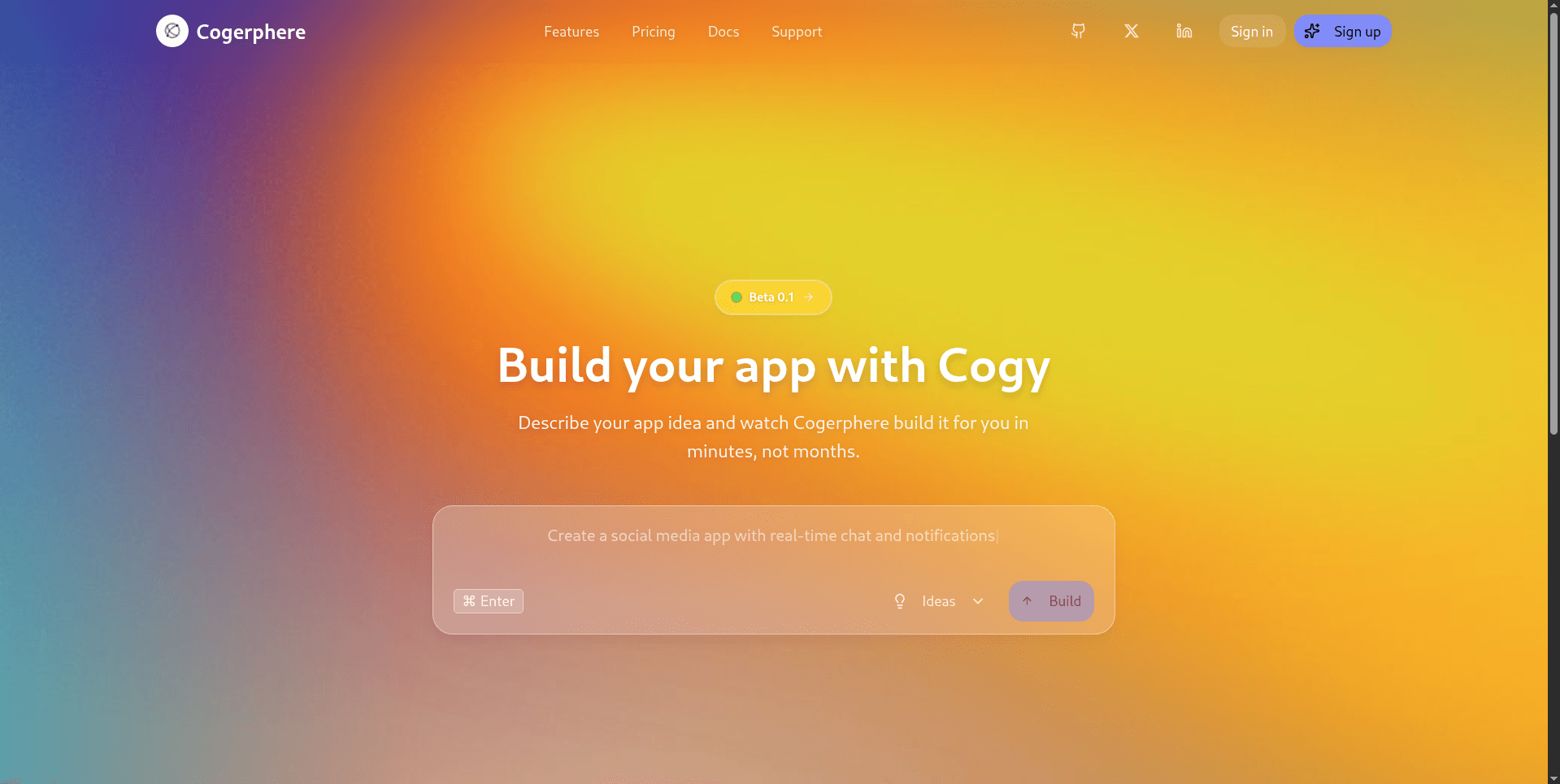 Cogy screenshot