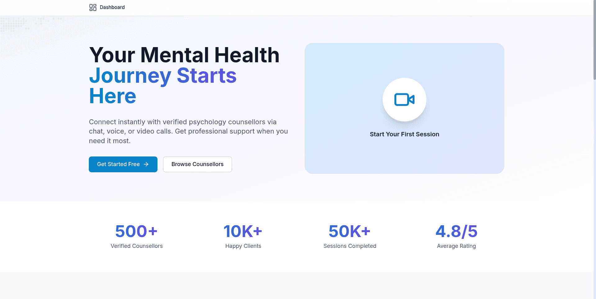 MindCare screenshot
